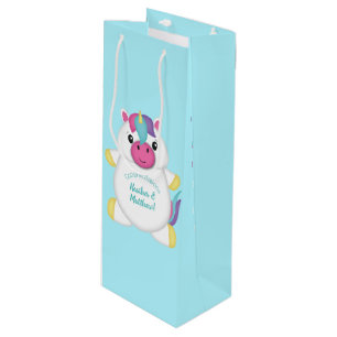 Unicorn Baby Shower Wine Gift Bag