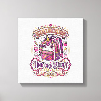 Unicorn Backpack Unicorn Buddy Stylish Merch Desig Canvas Print