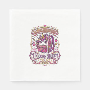 Unicorn Backpack Unicorn Buddy Stylish Merch Desig Napkin