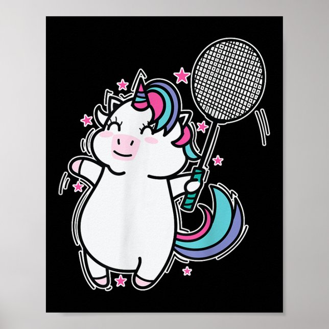 Unicorn Badminton  Poster (Front)
