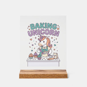 Unicorn Baking Unicorn Trendy Product Graphic_1 Acrylic Sign