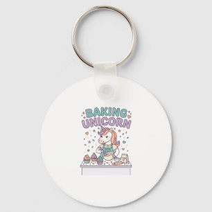 Unicorn Baking Unicorn Trendy Product Graphic_1 Keychain