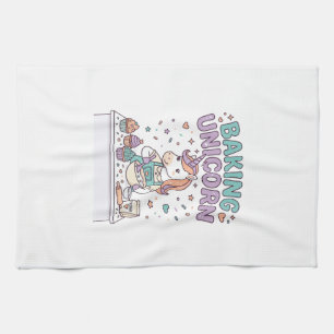 Unicorn Baking Unicorn Trendy Product Graphic_1 Kitchen Towel