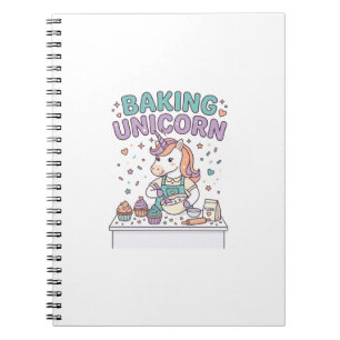 Unicorn Baking Unicorn Trendy Product Graphic_1 Notebook