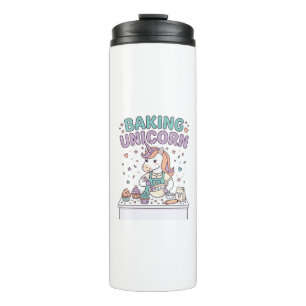 Unicorn Baking Unicorn Trendy Product Graphic_1 Thermal Tumbler
