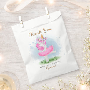 Unicorn Ballerina Kids Birthday Party Favour Bag