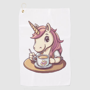 Unicorn Barista (1) Golf Towel