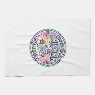 Unicorn Basketball Unicorn Bounce Funny Shirt Grap Kitchen Towel