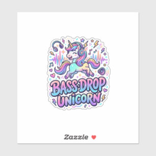Unicorn Bass Drop Unicorn Gift Idea Typography Des