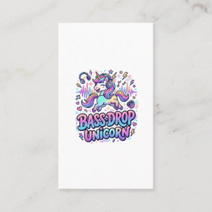 Unicorn Bass Drop Unicorn Gift Idea Typography Des Business Card