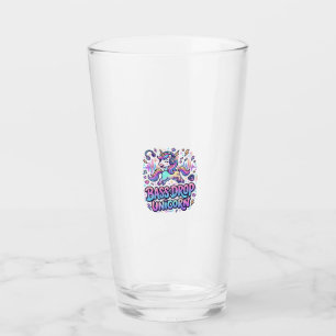 Unicorn Bass Drop Unicorn Gift Idea Typography Des Glass