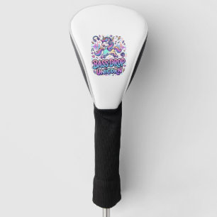 Unicorn Bass Drop Unicorn Gift Idea Typography Des Golf Head Cover