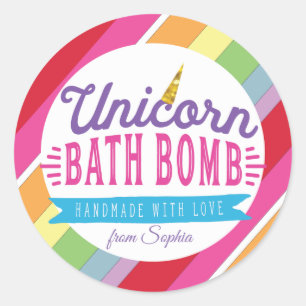Unicorn Bath Bomb Stickers Étiquettes personnalis