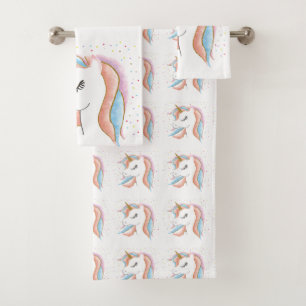 Unicorn  bath towel set