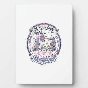 Unicorn Be Your Own Kind of Magical Playful Cute G Plaque