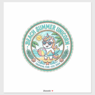 Unicorn Beach Summer Unicorn POD Ready Apparel Gra