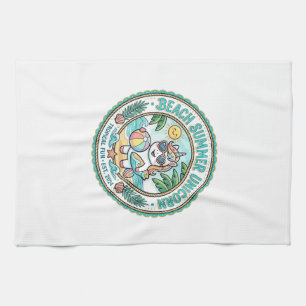 Unicorn Beach Summer Unicorn POD Ready Apparel Gra Kitchen Towel