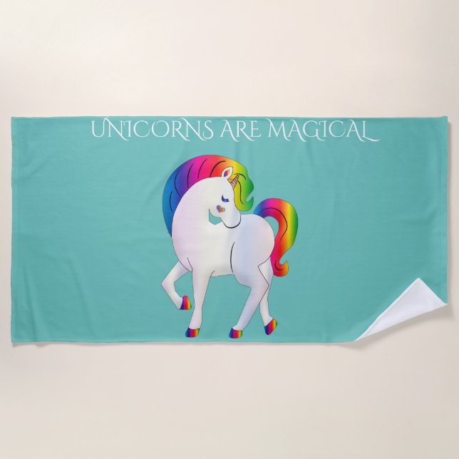 Unicorn beach towel. beach towel (Front)