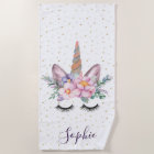 Unicorn Beach Towel | Unicorn Face
