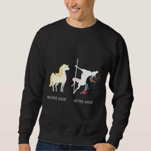 Unicorn Before Wine After Wine 58 Sweatshirt