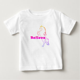Unicorn Believe Design - Baby Fine Jersey T-Shirt