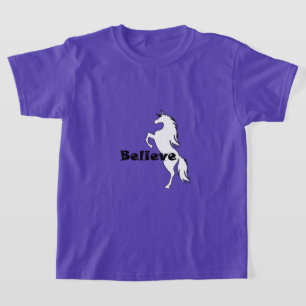 Unicorn Believe Design - T-shirt de base pour fill
