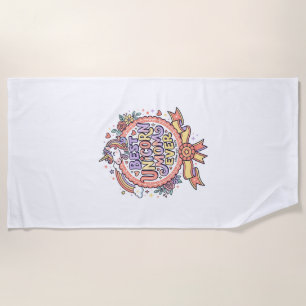 Unicorn Best Unicorn Mom Ever Whimsical Zazzle Des Beach Towel