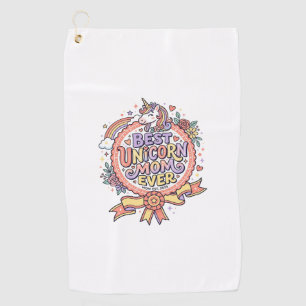 Unicorn Best Unicorn Mom Ever Whimsical Zazzle Des Golf Towel