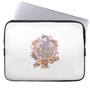 Unicorn Best Unicorn Mom Ever Whimsical Zazzle Des Laptop Sleeve