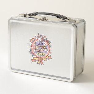 Unicorn Best Unicorn Mom Ever Whimsical Zazzle Des Metal Lunch Box