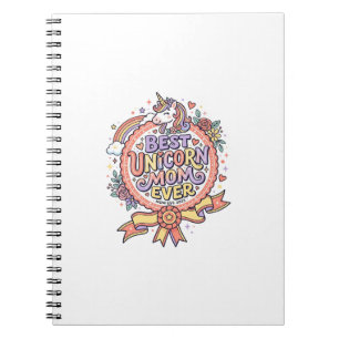 Unicorn Best Unicorn Mom Ever Whimsical Zazzle Des Notebook