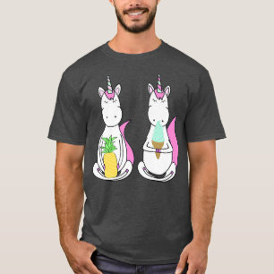 Unicorn BFFIce Cream & Pineapple T-Shirt