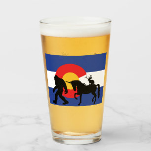 Unicorn, Bigfoot and Jackalope Glass