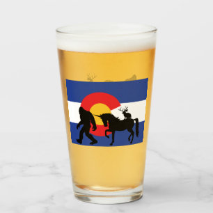 Unicorn, Bigfoot and Jackalope Glass