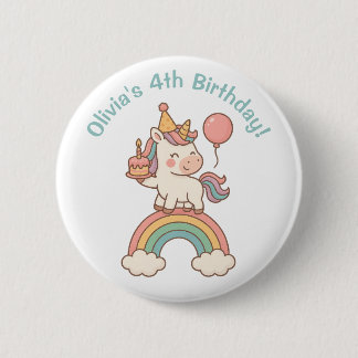Unicorn Birthday 2 Inch Round Button