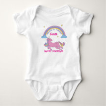 Unicorn Birthday Baby Bodysuit – Custom Name & Age