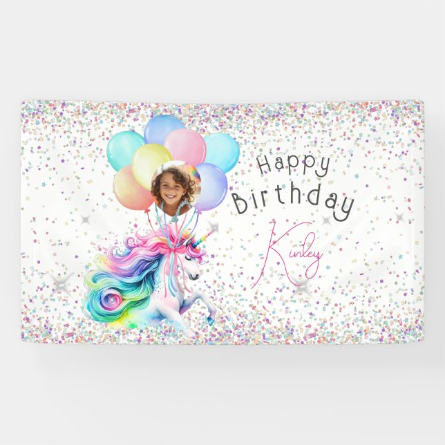 Unicorn Birthday Banner (Horizontal)