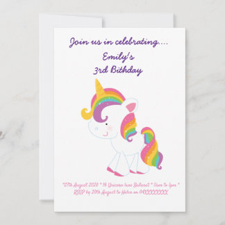 Unicorn birthday card