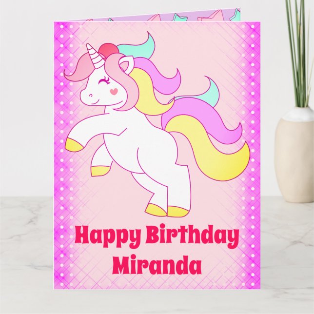 Unicorn Birthday Card (Front)