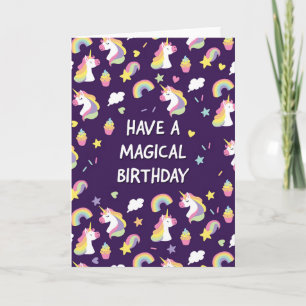 Unicorn Birthday Card for Girls