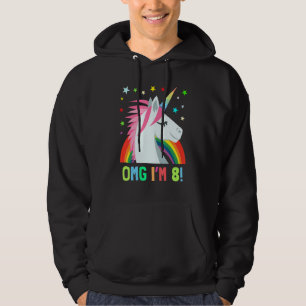 Unicorn Birthday For 8 Year Old Girl Boy Unicorns Hoodie