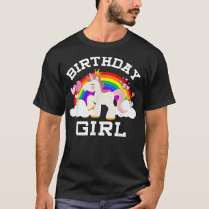 Unicorn Birthday Girl Rainbow Fantasy Fairy Tale  T-Shirt