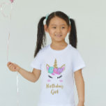Unicorn Birthday Guest of Honour  T-Shirt<br><div class="desc">Unicorn Birthday Guest of Honour T-Shirt with personalized name on the back</div>