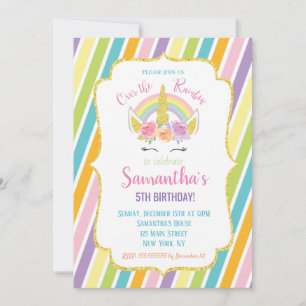 Unicorn Birthday Invitation