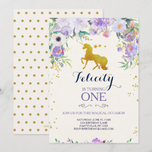 Unicorn Birthday Invitation