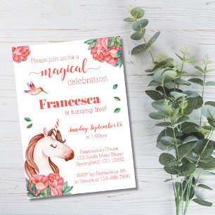 Unicorn Birthday Invitation