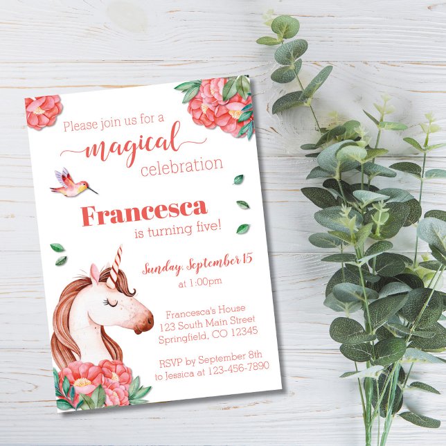 Unicorn Birthday Invitation (Creator Uploaded)