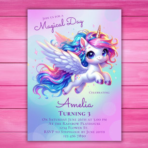 Unicorn Birthday Invitation Unicorn Birthday Party