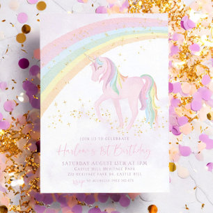 Unicorn Birthday Invitation, Unicorn Invitation