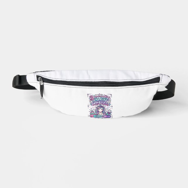 Unicorn Birthday Magic Loading Colourful Marketpla Fanny Pack (Front)